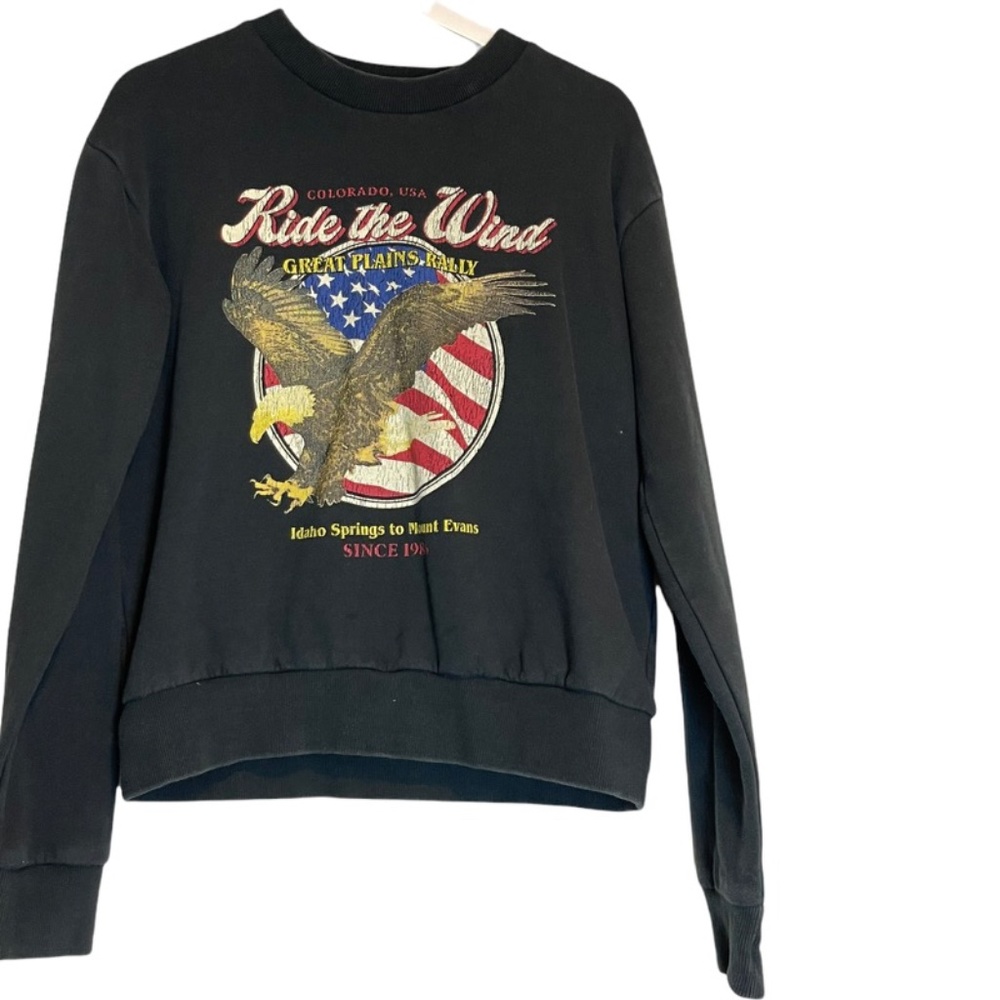 Cotton On Brand Womens Black "Ride The Wind" Pullover Sweater Size L